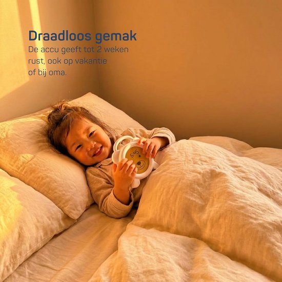Slaaptrainer Beer - Nachtlampje Kinderen - Kind Leren Slapen - Draadloos en Compact - 7 Dagen Batterij - Wit — afbeelding 4