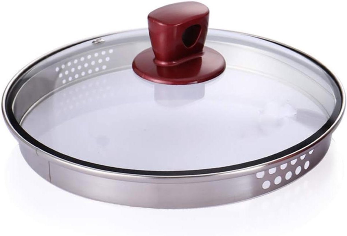 Pan Deksel - Kookpan Deksel - Koken en Bakken - Transparant Zichtbaar - 20 cm - Zilver