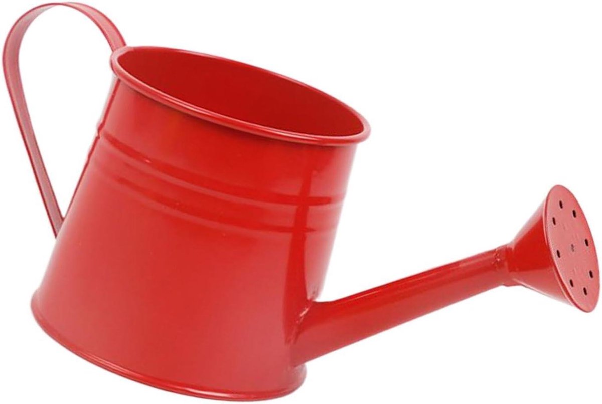 Kleine gieter - Bloemschikking emmer - Kamerplanten water geven - Lange uitloop - 1 liter - Rood