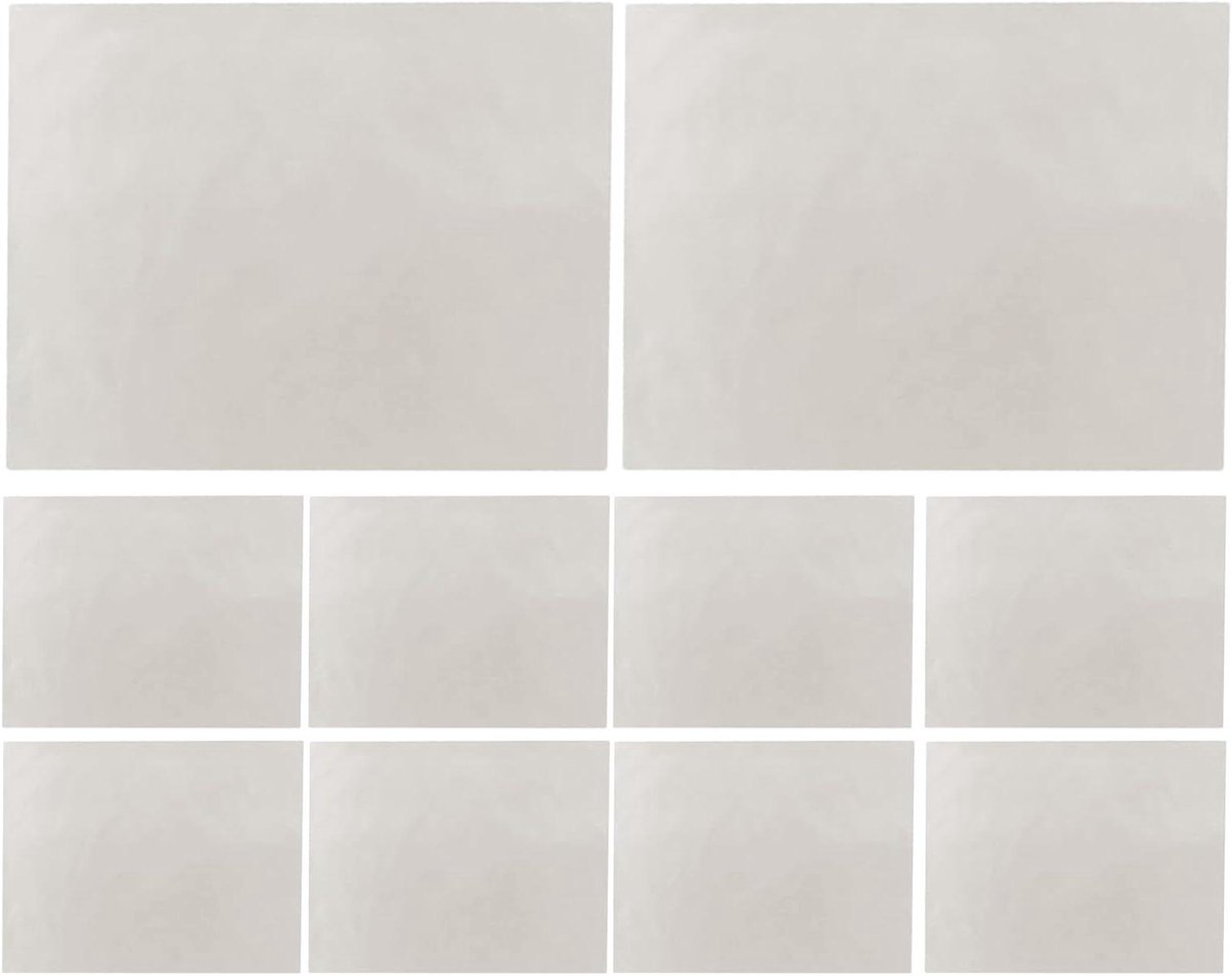 Ovenmat Set - Bakbenodigdheid - Oven Beschermen - Hittebestendig Antiaanbak - 10 Stuks - Wit