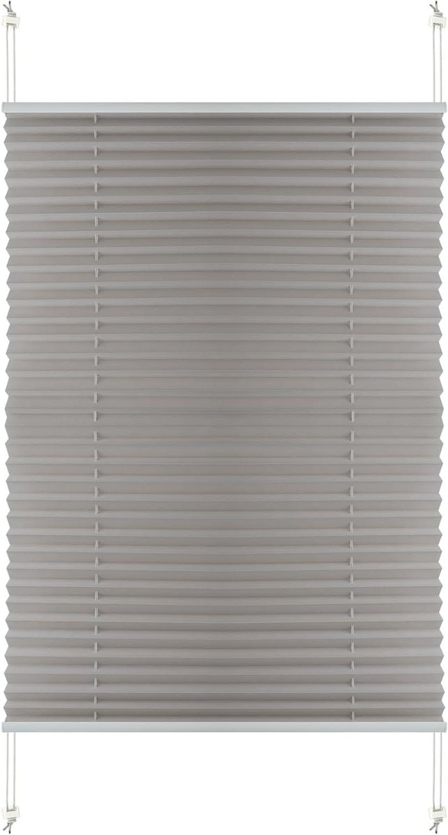 Plissé Gordijn - Raambekleding - Privacy Creëren - Zonder Boren - B70 x H100 cm - Beige