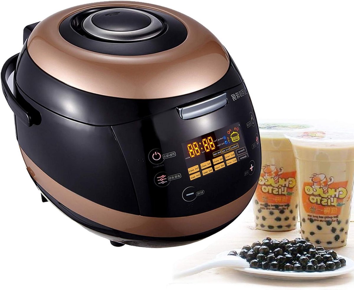 Parel Kookmachine - Warme Drank Machine - Dessert Bereiding - Antiaanbaklaag - 5L Capaciteit - Zilver
