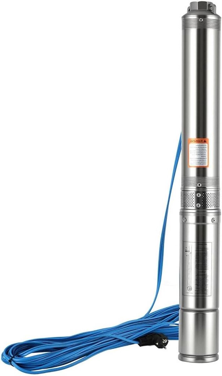 Diepe Bronpomp - Waterpomp RVS - Water Verplaatsen - Roestvrijstalen Behuizing - 70m Opvoerhoogte - Zilver