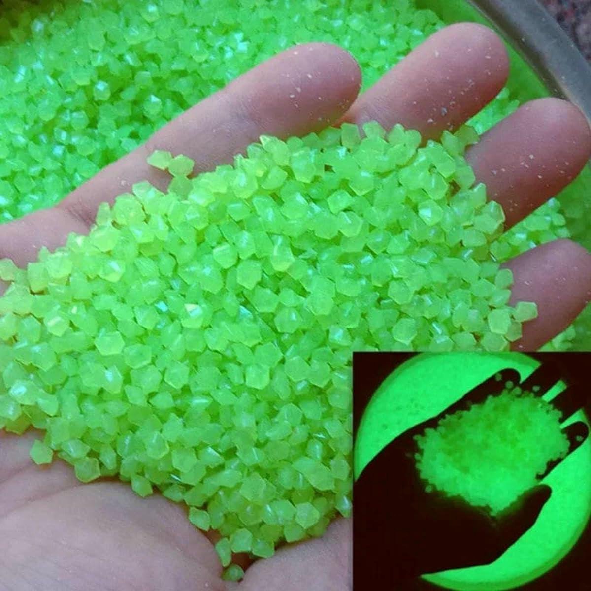 Lichtgevend Zand - Glow Stones - Tuin Decoratie - Gloeit in Donker - 2000 Stuks - Groen