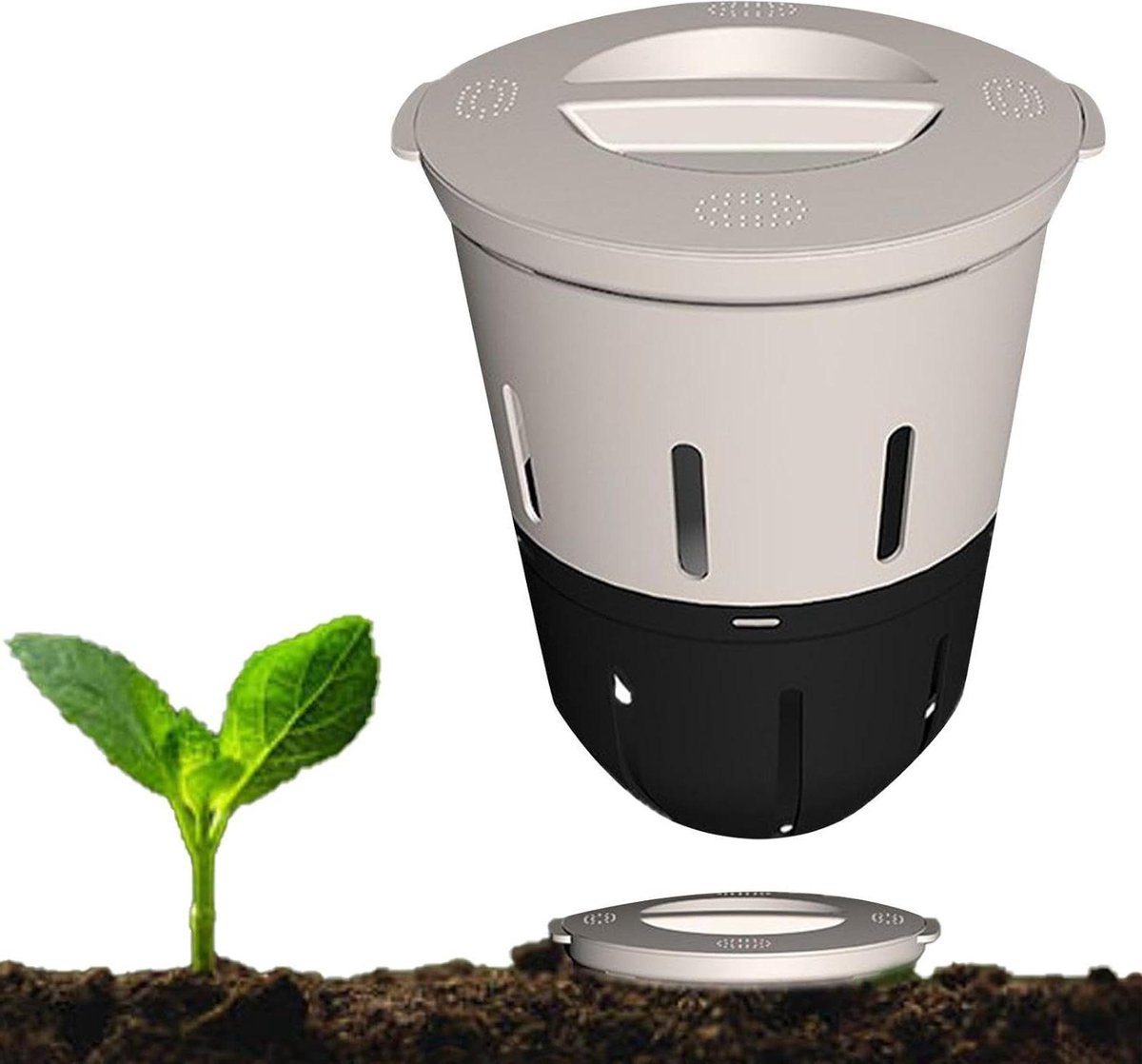 Compostbak - Wormenbakje Tuin - Afval Verwerken - Dierbestendig Ontwerp - 125 Liter - Zwart