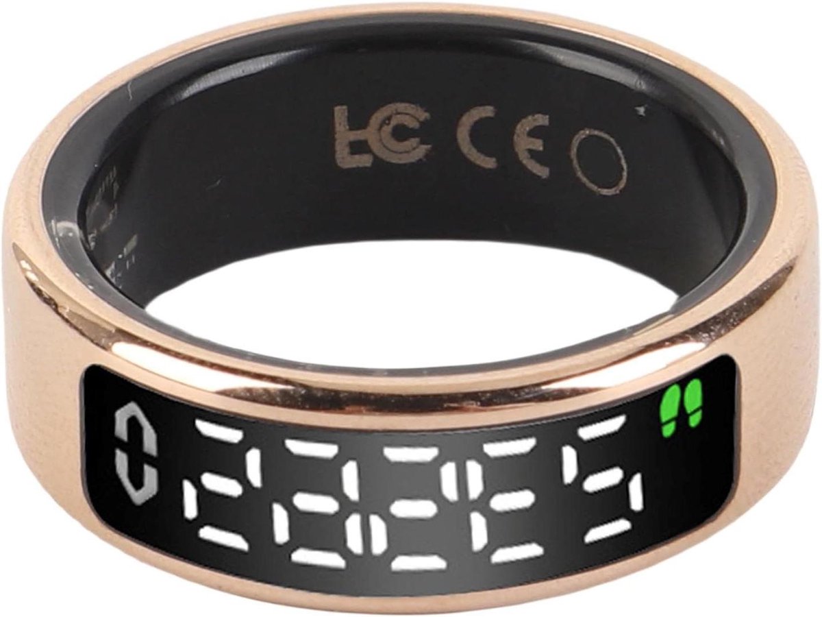 VGEBY Slimme Ring met Weergavescherm, Fitnesstracker voor Sportrennen, Zwemmen, Touch-toetsontwerp, Cameravideobediening, 50 M Waterdicht (Maat 10 (ID 19,8 mm / 0,78 inch C 62,1 mm / 2,44)