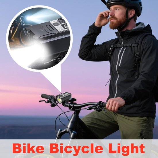 Fietsverlichting Set 1000LM – 9 LED Voorlamp + Slimme Achterlamp – USB Oplaadbaar – Waterdicht – Automatische Sensor – Super Helder Veiligheidslicht — afbeelding 5