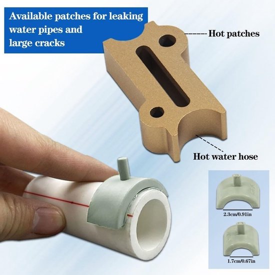 Reparatieset Kunststof Buizen - Lekdichtingsset Sanitair - Lekkages Dichten - Hot Melt Technologie - 8 Stuks - Bruin — afbeelding 4
