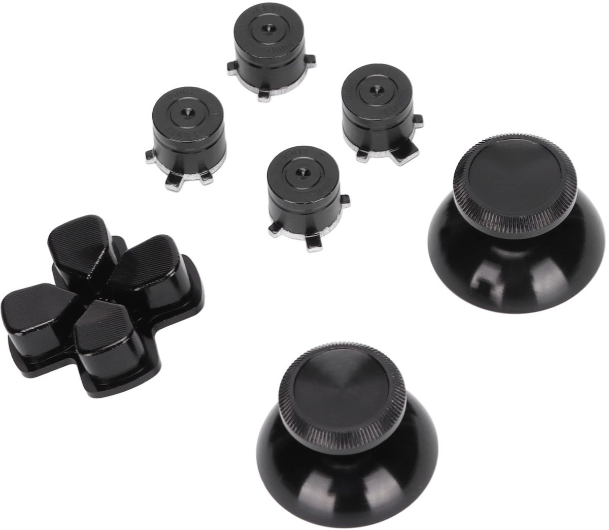Dailygoods - Controller-knop Joystick-knop - Metalen controllerknop - Robuust ontwerp - Zwart - Betere game-ervaring - Geschikt voor PS5-controller -