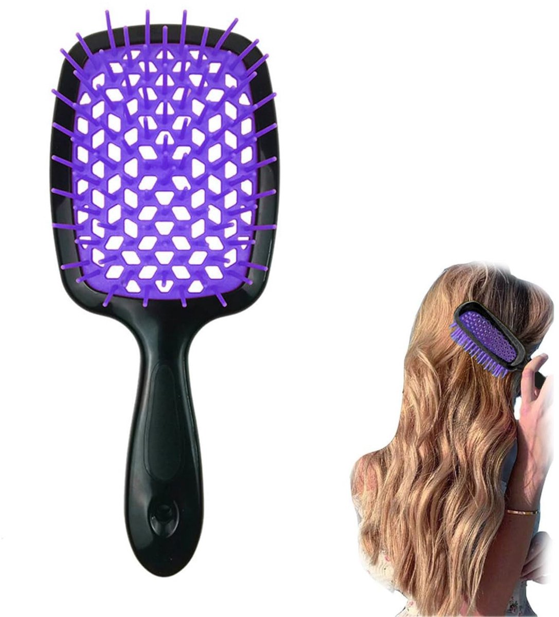 Smoakez - Haarborstel om Te Ontwarren - Ontwarringsborstel voor Krullend Haar - Ideaal voor Gevoelig Haar - Ergonomisch Ontwerp - Geschikt voor Dag...