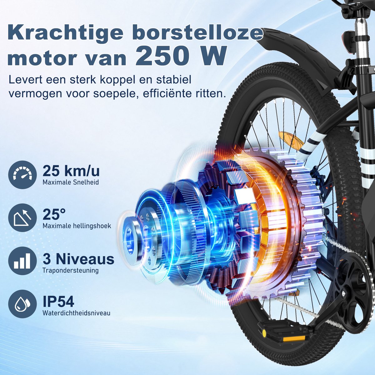 Hitway Elektrische Fiets BK15 Pro - 27.5 Inch City Commuter EBike met Afneembare 36V 13Ah Lithium Batterij - Mountain E-Bike met 250W Motor - 7 Versnellingen - IP54 Waterdicht - Elektrische Fietsen – foto 4