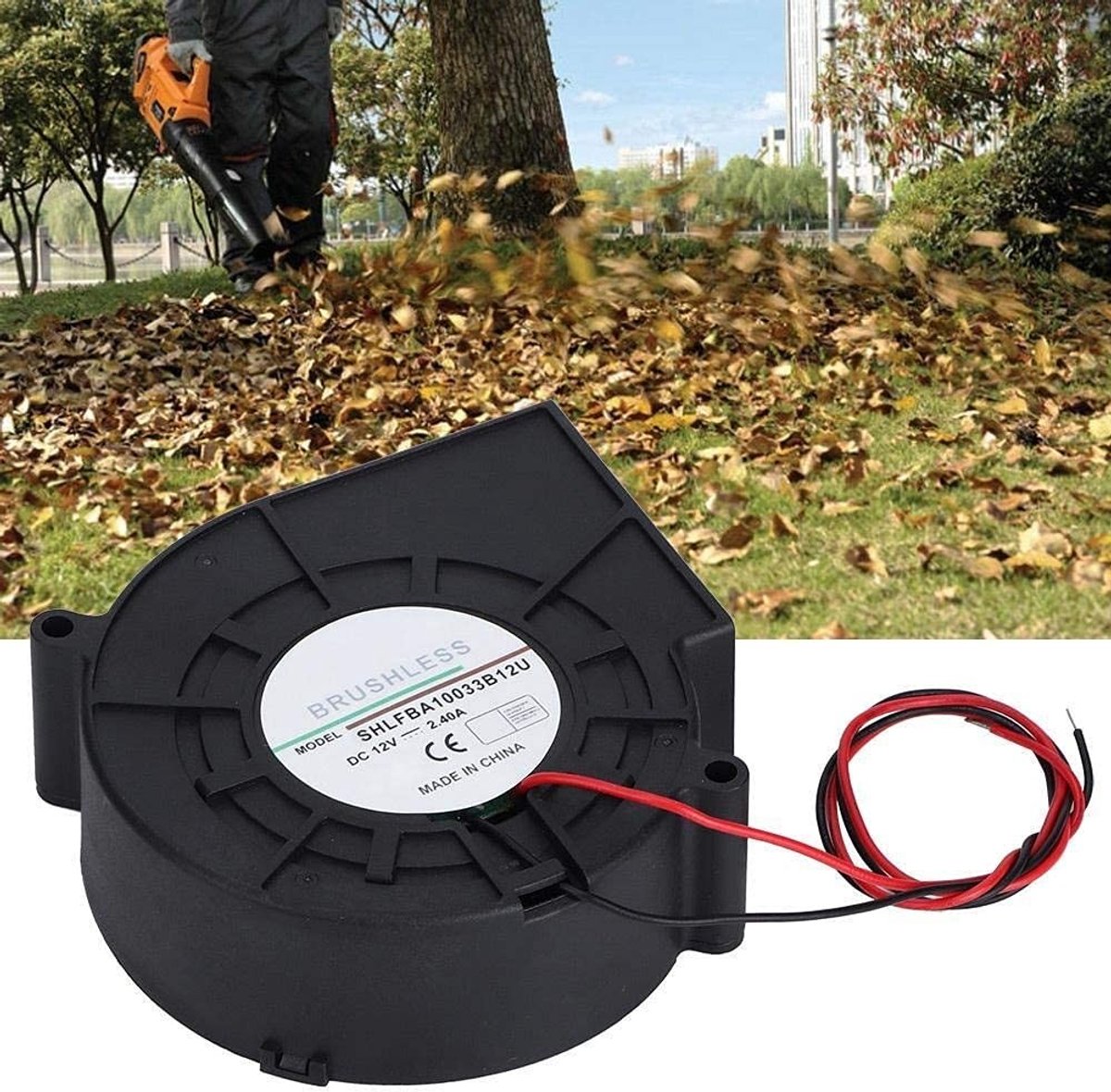 Elzusha - Double Ball Turbine Air Blower - Ventilator - Lichtgewicht - Grill - 12V - Perfect voor Camping en Picknick - Energiezuinig