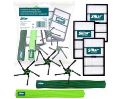 Sillar Accessoireset voor schoonmaakrobot iRobot Roomba S9 en S9+ – 3 HEPA-filters, 1 hoofdborstel, 3 zijdelingse borstels met 5 armen (inclusief bevestigingsschroeven) – reserveonderdelen – set 8 stuks