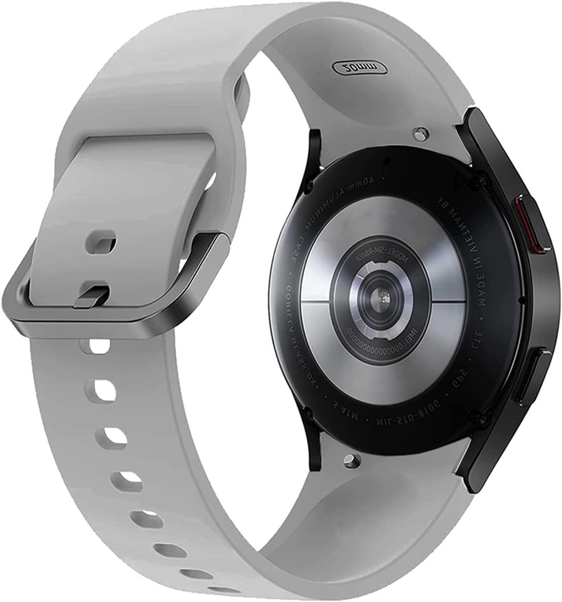 Zachte Siliconesportband van 20 mm voor Galaxy Watch4 en Classic - Comfortabele, Duurzame en Verstelbare Horlogeband voor Actieve Gebruikers