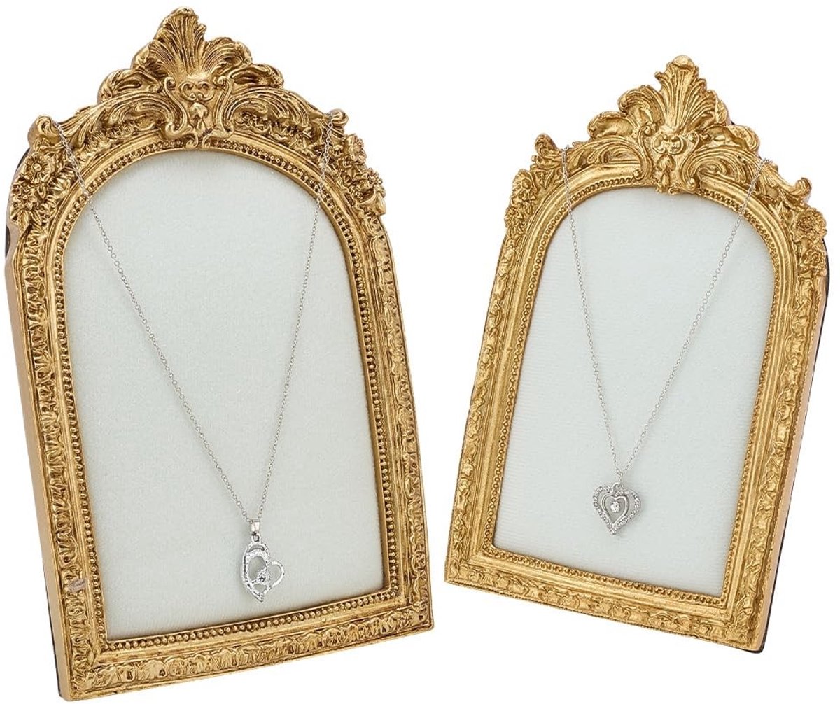 Vlemico - Vintage Sieraden Organizer - Gouden Kettingen en Oorbellen Houder - Perfect voor Opbergen - Elegante Sieraden Organizer - Ideaal voor Thu...