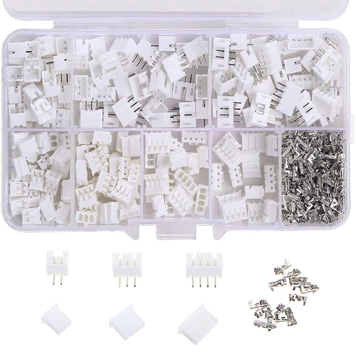 Zeynomax - Stekkerset - PH-connectoren - 450 stuks kabelstekkeradapters - Aansluitset voor hobbyprojecten - Mannelijke en vrouwelijke stekkers
