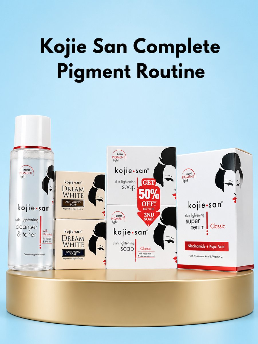 Kojie San Complete Pigment Routine – 30 dagen pakket (Meest Gekozen)
