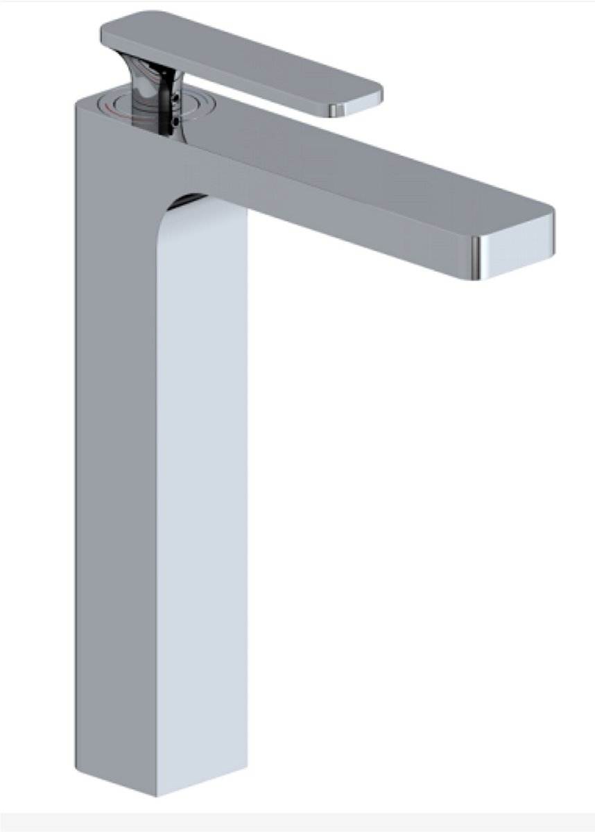 Hudor Wastafelkraan Zwart Messing - Verhoogde Wastafelmengkraan Hoge Uitloop - Enipée Collectie - Modern Design - UPC Gecertificeerd