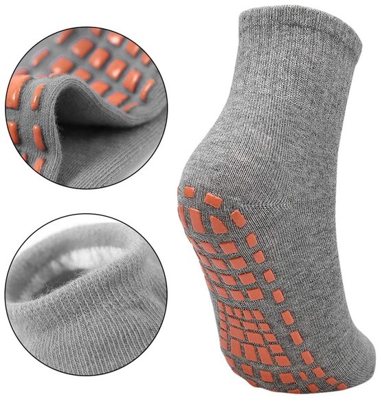 Jhubersproducts - Antislipsokken - Yogasokken voor Yoga en Pilates - Zwart/Grijs - Antislip - Geschikt voor Dames en Heren - 2 Paar van Jhubersproducts — afbeelding 4