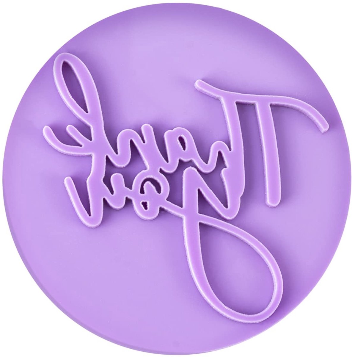 Livia home - Paarse ronde koekjesvorm - DIY Bakvorm - Bedankt Cookie Stempel - 7 cm - Milieuvriendelijk - Perfect voor feestjes - Voor koekjes decorat