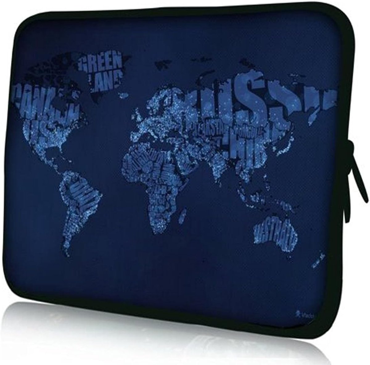 Originap Design Beschermhoes Notebooktas 15,6 inch (39,6cm) neopreen blauw world