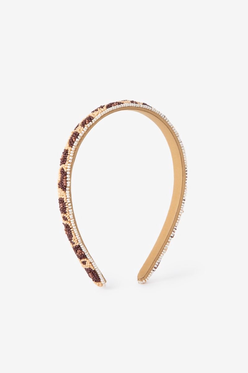 Sissy-Boy - Bruine leopard kralen haarband