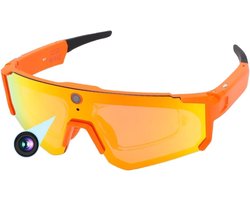 Smart AI VISION PRO - AI Sportbril met Camera - Smart Glasses - 360° Surround sound - Object Herkenning - Sport Bril - Fietsbril - Zonnebril - Oranje