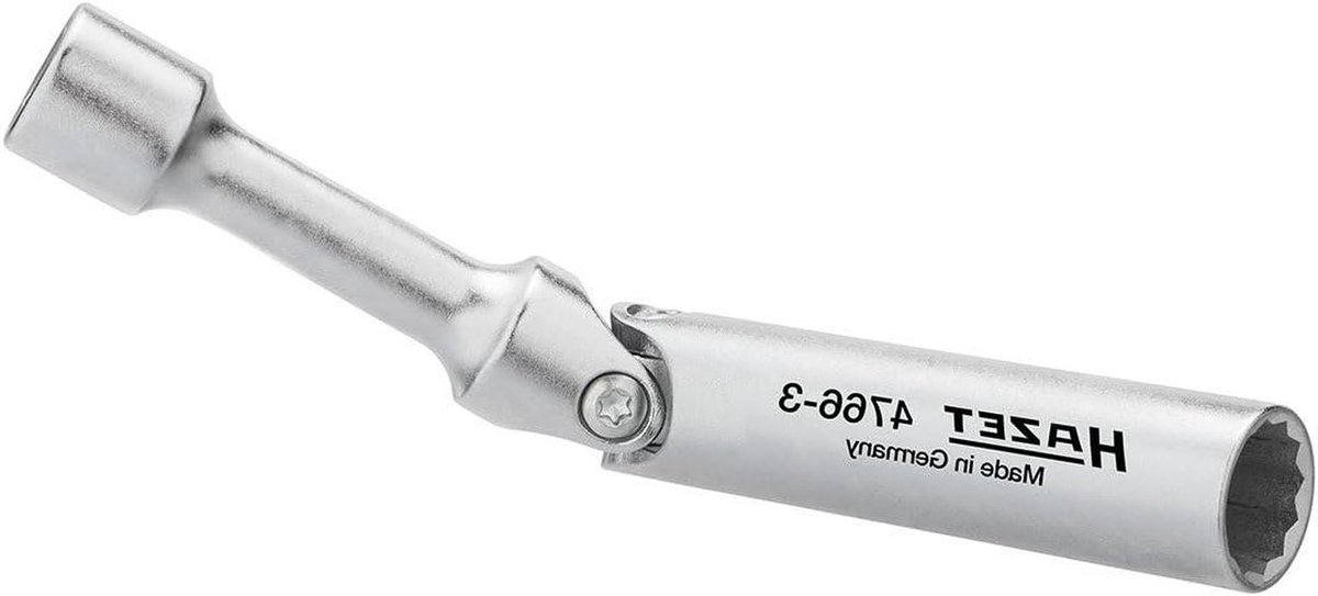 Bougiesleutel - Bougiedopsleutel - Motoronderhoud - 12-puntsprofiel - 14 mm - Metaal