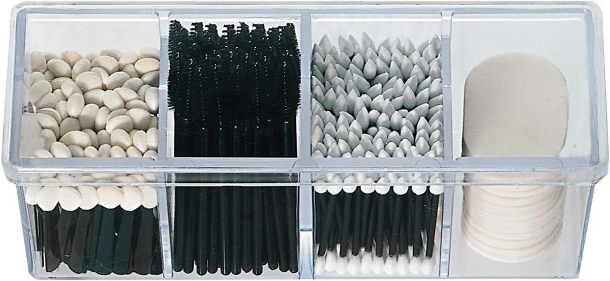 Make-up Organizer - Cosmetica Opberger - Badkamer Organiseren - Met Deksel - 21 x 10 x 8 cm - Transparant