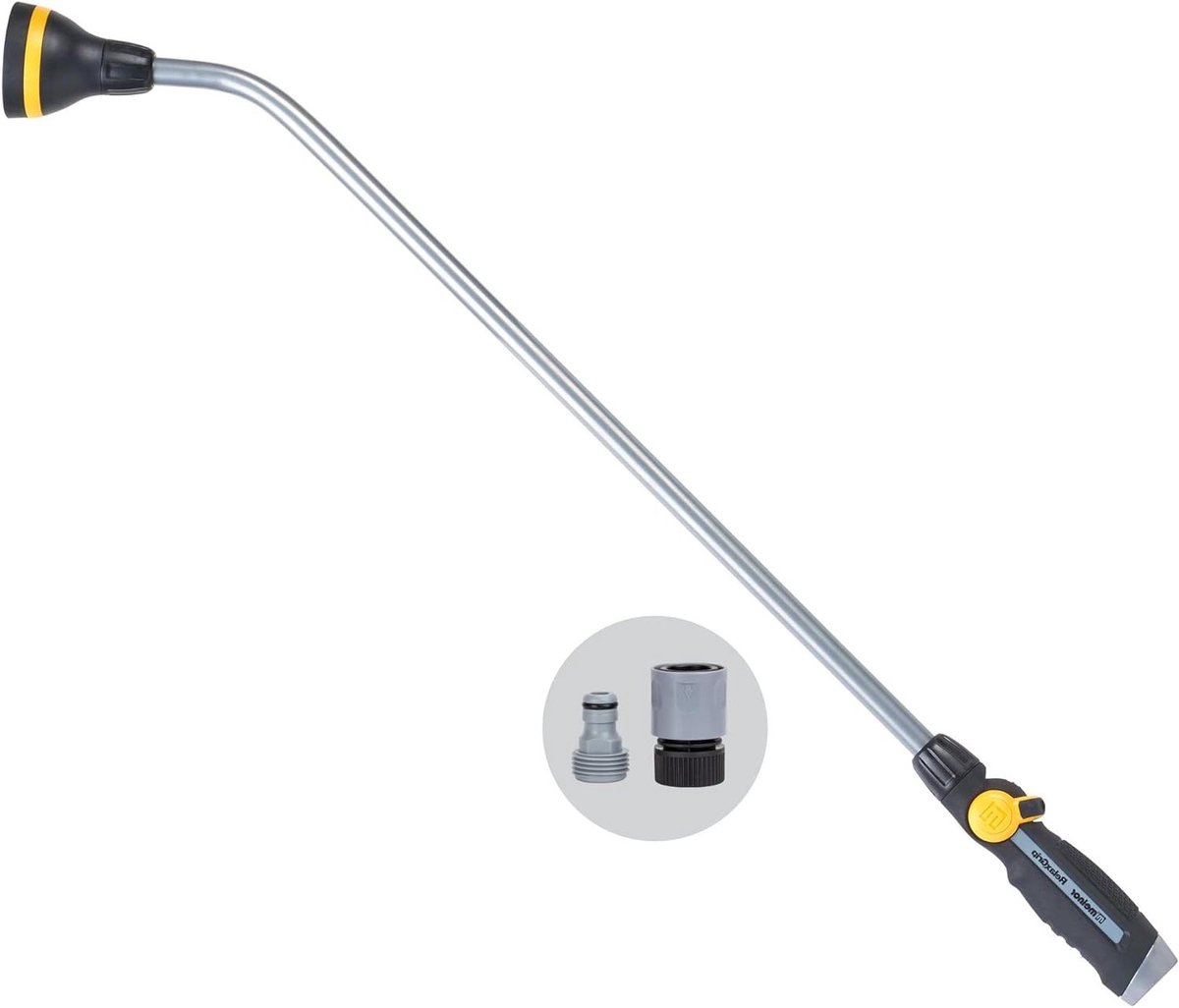 Douchekop Sproeier - Tuinsproeier Wand - Planten Water Geven - RelaxGrip Handvat - 83 cm - Zwart Geel