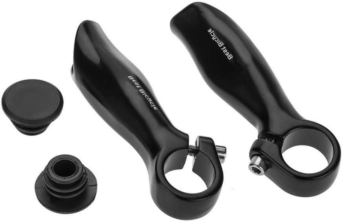 Fietsstuuruiteinden - Stuurdoppen Fiets - Fietsen Verbeteren - Aluminium Legering - 2 stuks - Zwart