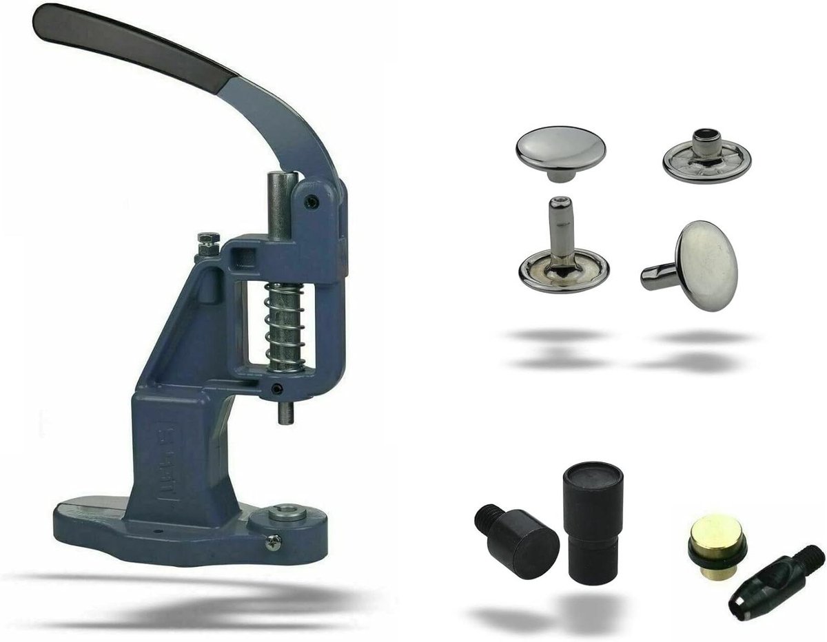 Klinknagelpers Set - Holle Klinknagel Gereedschap - Bevestigingen Maken - Dubbele Kop Klinknagels - 100 Stuks - Zilver