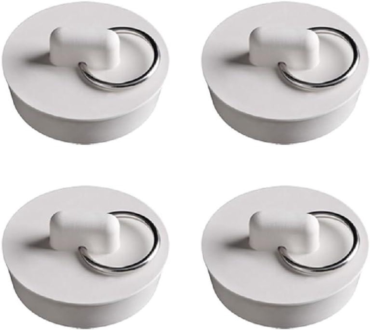 Rubberen Afvoerstop - Badstop Sinkplug - Voorkom Lekken - Goede Afsluiting - 44-47mm - Zwart