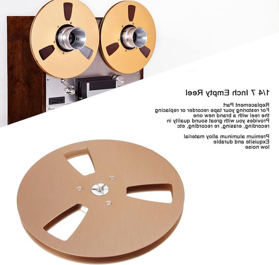 Lege Opname Spoel, 7 Inch met 3 Gaten voor 1/4 Inch Tape Spelers en Open Spoelen, Ideaal voor Geluidsopnames en Reparaties van Merkloos — afbeelding 2