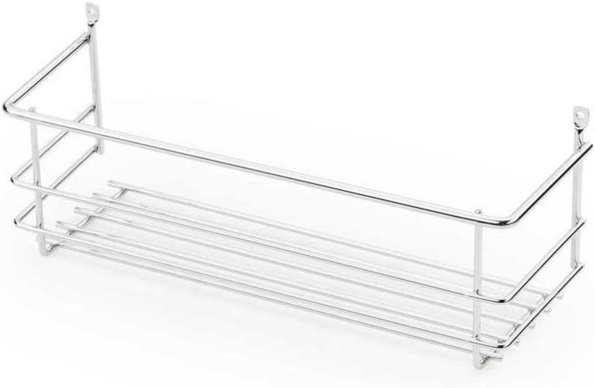 Poetsmiddelmand - Opbergmand - Keuken Organizer - Verchroomd Metaal - 31.6 cm Breed - Zilver