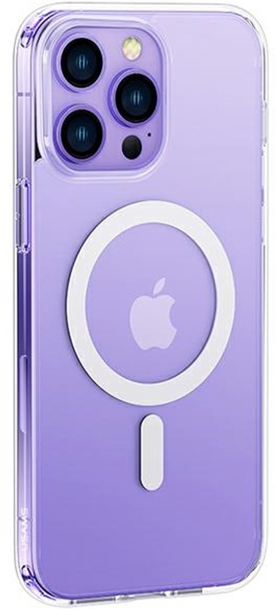 USAMS - Ice Magnet Serie - iPhone 14 Plus Hoesje - Transparant - Sterke Magnetische Eigenschappen