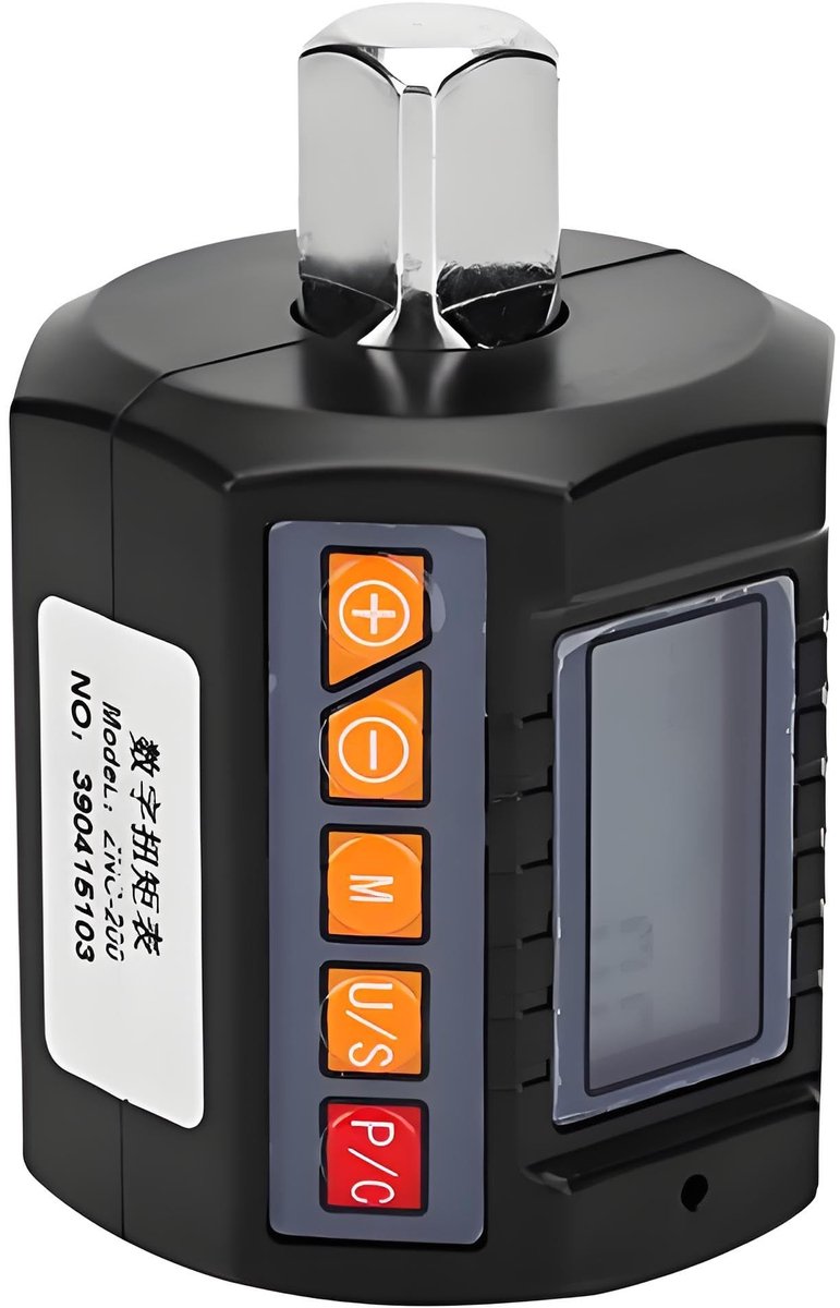 aladdien - Draaimomentmeter - Digitale Torsiemeter - Hoge Nauwkeurigheid - Zwart - Handmatig Gebruik - Ideaal voor Klussen en Onderhoud
