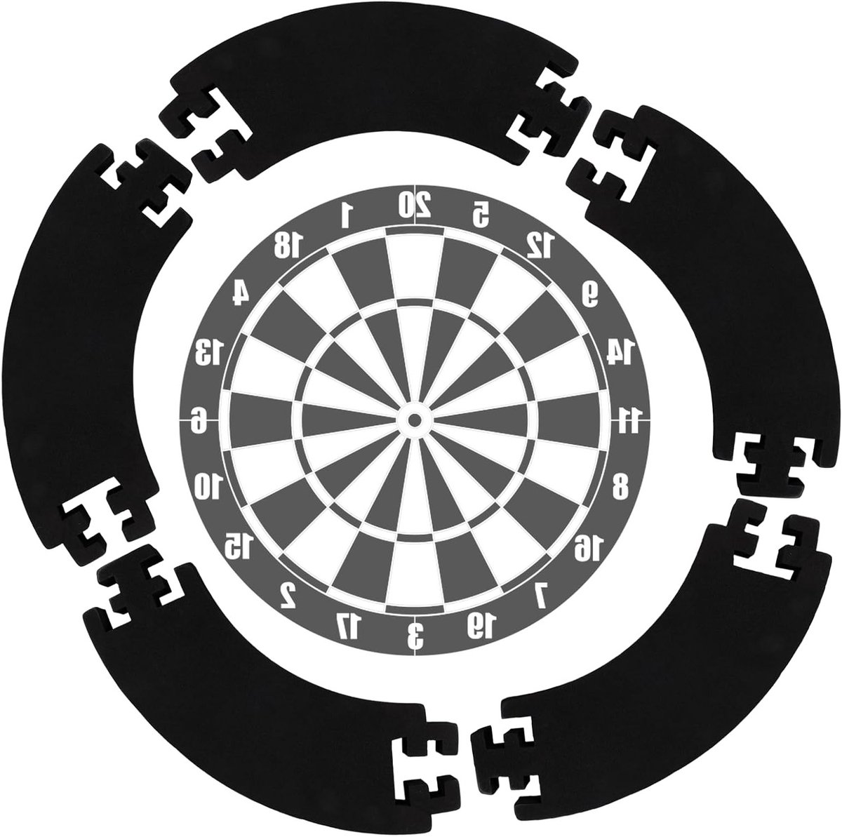 Dartboard Beschermring: 5-delige EVA Surround voor Wandbescherming, Dartbord Veiligheid, Ideaal voor Training en Spel