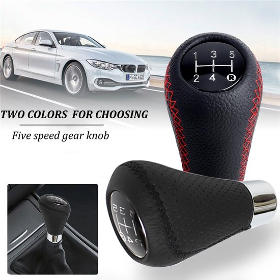 Versnellingspookknop Auto - Schakelknop Handmatig - Comfortabel Rijden - Universele Pasvorm - 5 Versnellingen - Rood — afbeelding 3