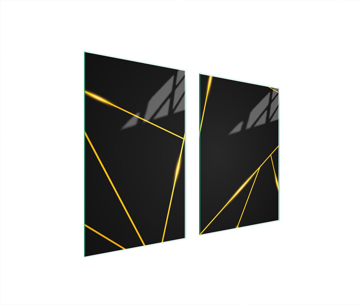 TMK ArtDeko - Beschermplaat Beschermende Glasplaat - 65x52 cm - Zwart - Veilig