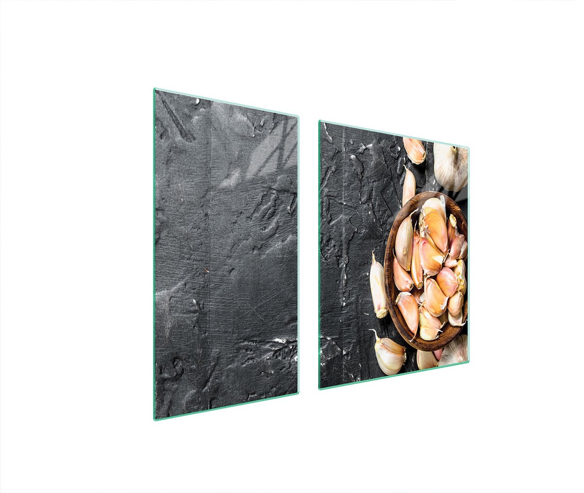 TMK ArtDeko - Snijplank - 90x52 cm - Czosnek - Glas