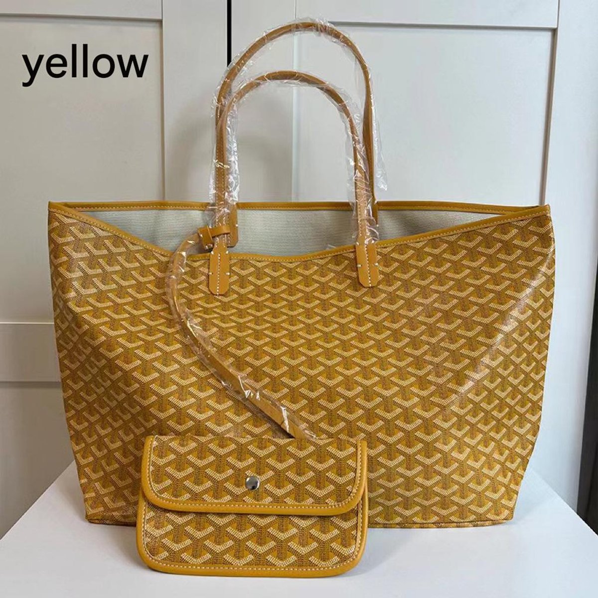 Killogood Dames Schoudertas - Handtas - Werktas - Shopper - Tote bag - Moeder- en kindpakket - Gele M