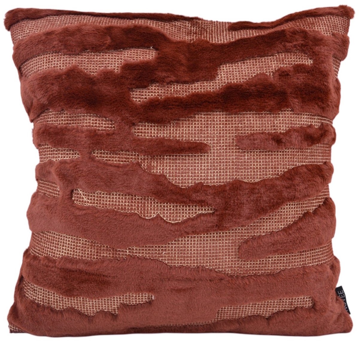 NOVÉE Sierkussen Furry Elegant | 45x45 cm | Polyester donkerrood