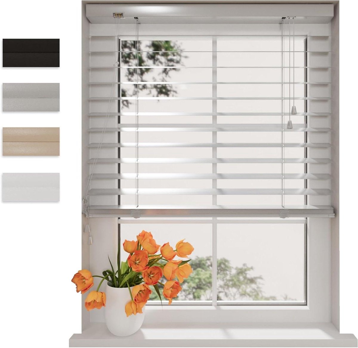 Aluminium Jaloezie - Raambekleding Lamellen - Privacy Instellen - 50 mm Lamellen - 170 x 1