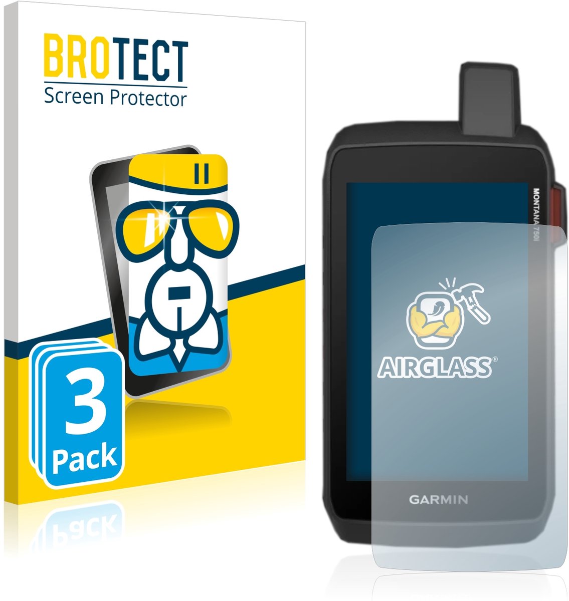 Screenprotector 3 Stuks voor Garmin Montana 700i Beschermglas transparant