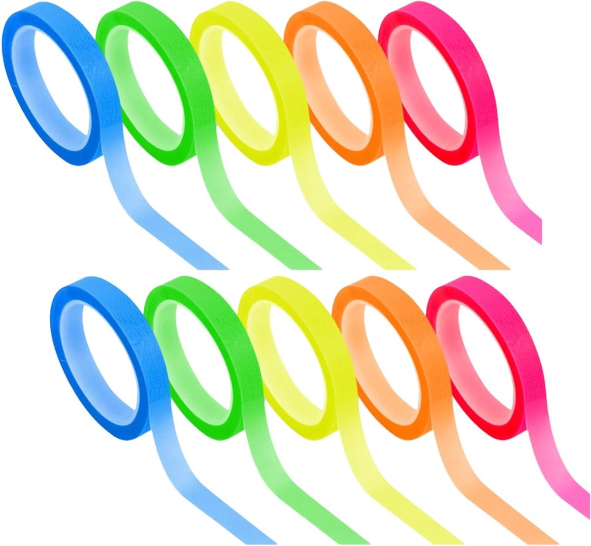 Kleurige Zelfklevende Markeerstrips, Transparante Sticky Notes, Verwijderbare Fluorescerende Labels voor School, Studie en Notities (0.6 cm x)