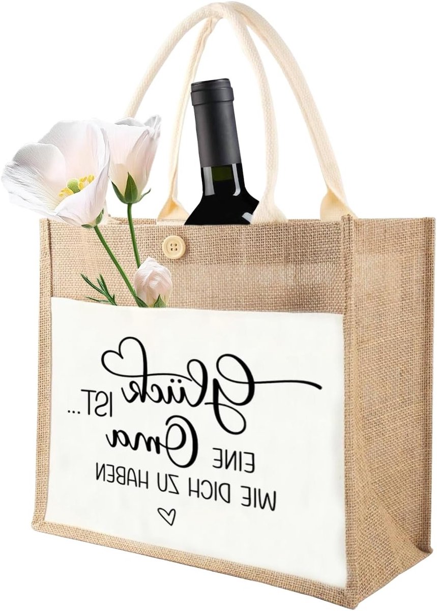 Persoonlijke boodschappentas als cadeau voor grootmoeder, perfect voor verjaardagen en speciale gelegenheden