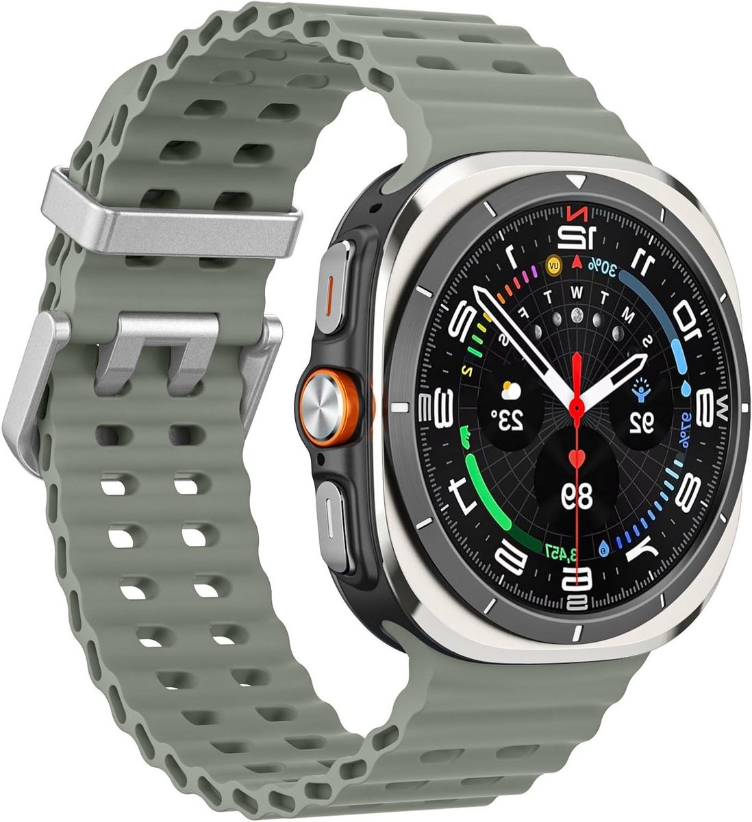 Sportieve en Ademend Silicone Horlogeband voor Samsung Galaxy Watch Ultra 47mm - Waterdicht, Comfortabel en Geschikt voor Dames en Heren