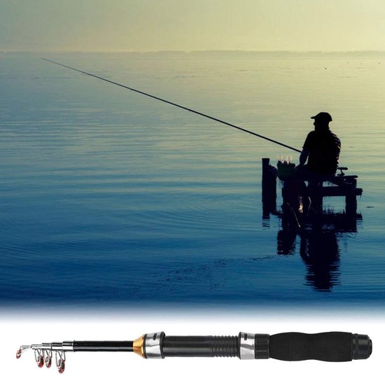 Dailygoody - Hengel - Visgereedschap - Compact en draagbaar - 1M - Mini-zeestok - Ideaal voor onderweg - Geschikt voor zeevissen — afbeelding 2