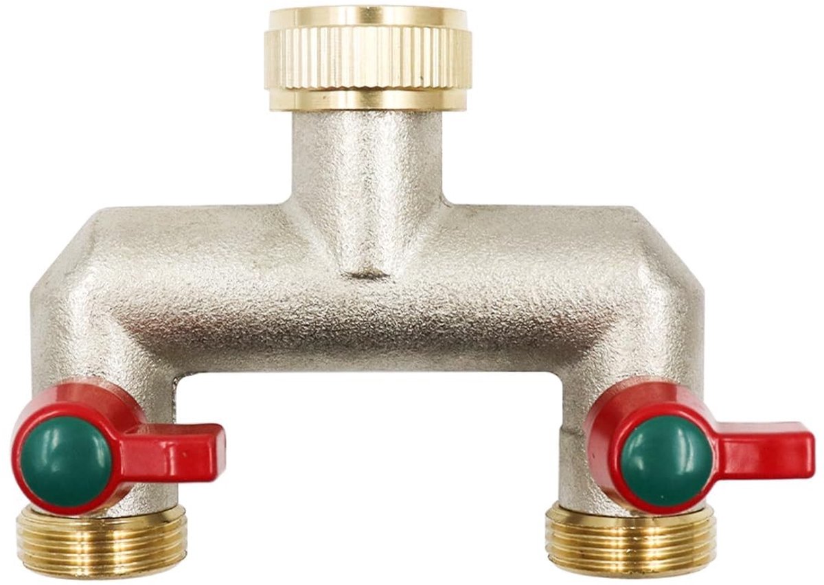 Dailygoody - 2 weg kraanwaterverdeler - tuinwaterverdeler - waterstroomregeling - 3/4 inch aansluiting - ideaal voor buitengebruik - perfect voor tuin..